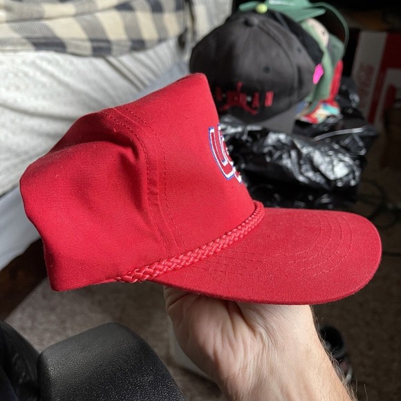 Vintage US Oil Gas Trucker Rope Hat Snapback Cap Embroidered USA Yupoong Rare - Picture 4 of 8